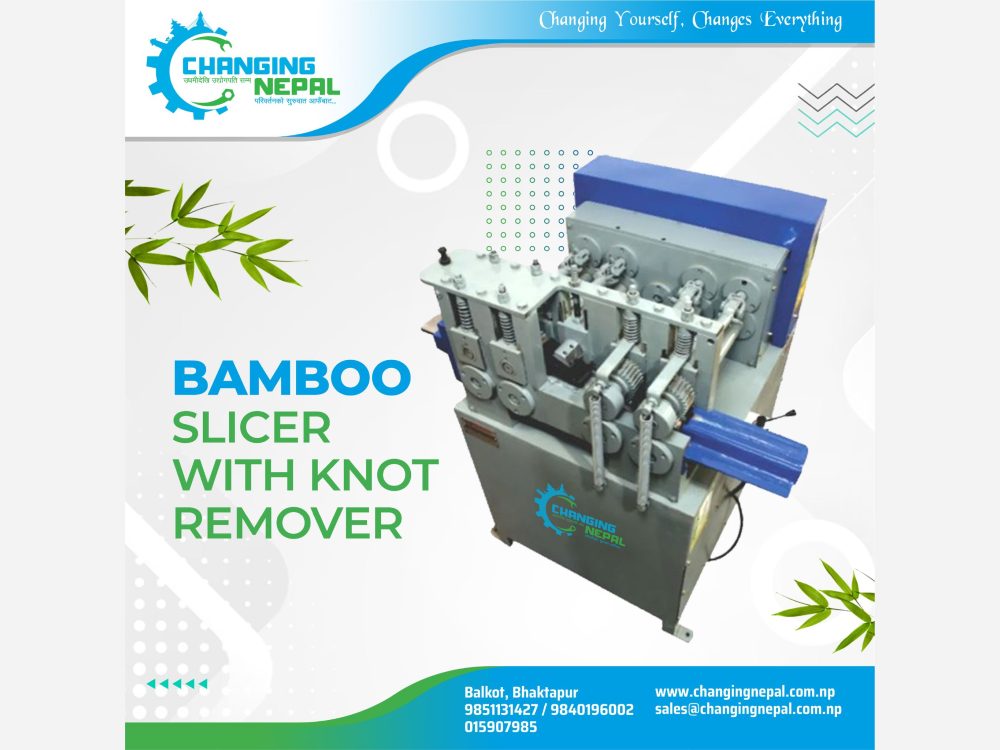 Bamboo Slicer with Inside Knot Remover Machine